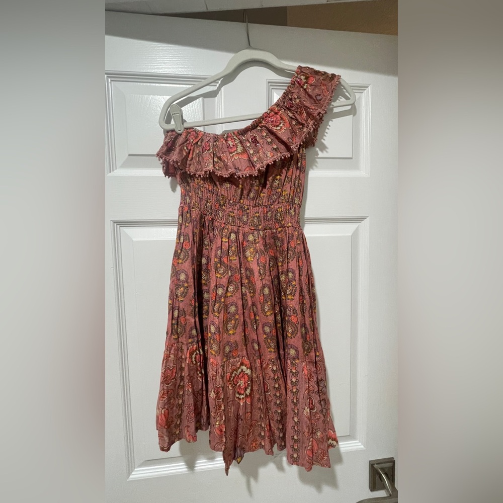 One Shoulder Floral Dress - Pink